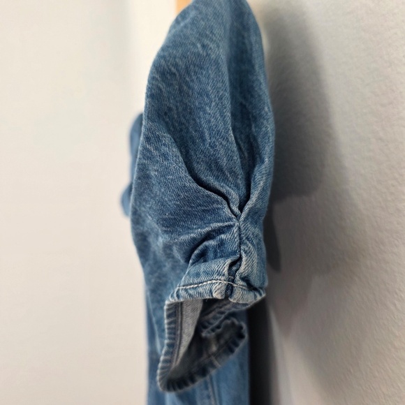 Madewell Denim Puff-Sleeve Mini Dress - Picture 7 of 9